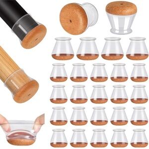 Clear and Brown Furniture Leg Protectors